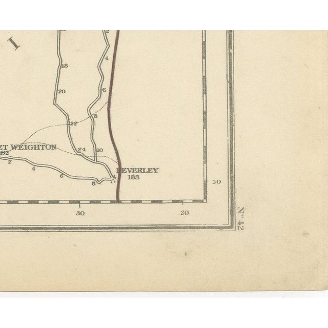 Hobson Fox Hunting Map of Yorkshire North Riding with Bedale Hunt, 1870 For Sale - Image 6 of 9