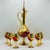 Mid-Century Modern Ruby Red Murano Glass Tre Fuochi Decanter and Liqueur Service, 1950s, Set of 7 For Sale - Image 3 of 14