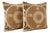 Embroidered Cotton Suzani Pillow Cover 23'' X 24'' - Set of Two For Sale