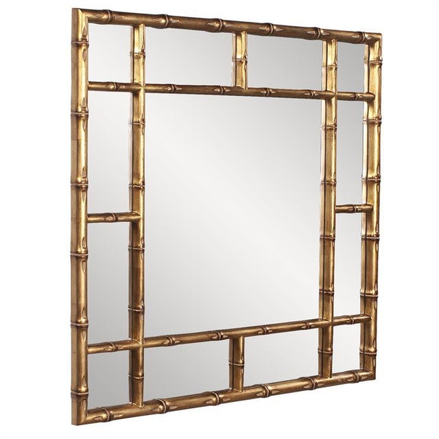 The Gold Bamboo Mirror Our Bamboo Mirror features a square frame fashioned to look like bamboo rods. It is then finished...