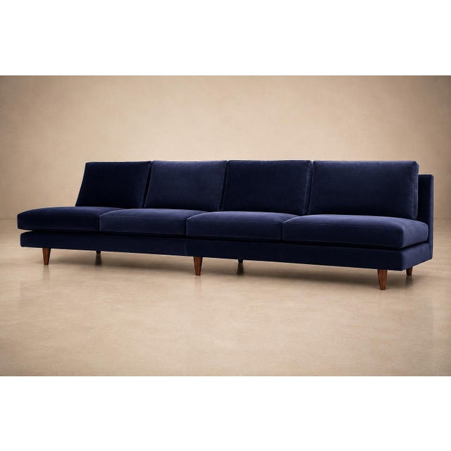 Four-Seat Brazilian Modern Sofa in Hardwood by Joaquim Tenreiro, Brazil, 1950s For Sale - Image 9 of 18