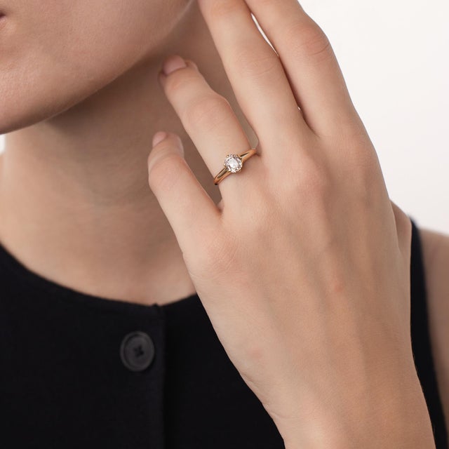 Early 20th Century Early 20th Century Victorian Gia 1.07 Carat Diamond 14k Yellow Gold Solitaire Engagement Ring, Size 5.25 For Sale - Image 5 of 6