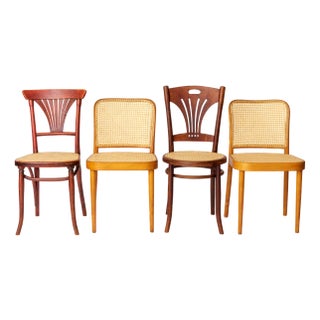 Viennese Café Chairs, Set of 4 For Sale
