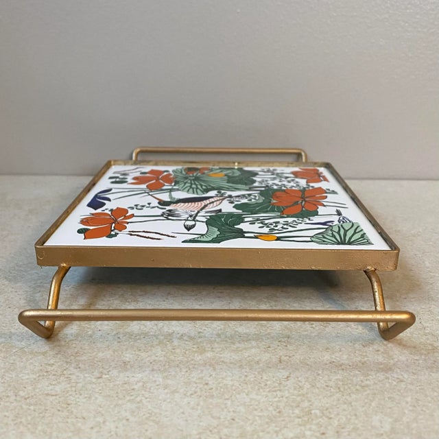 Mid 20th Century Vintage Tile Trivet For Sale - Image 5 of 6