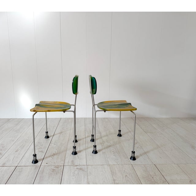 Plastic Model 543 Broadway Chairs by Gaetano Pesce for Bernini, 1993, Set of 2 For Sale - Image 7 of 16