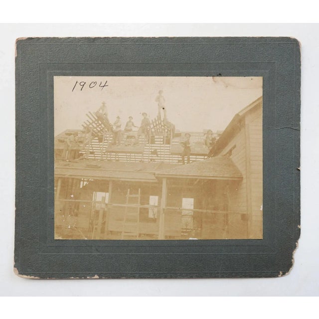 Rustic 1904 Photograph Occupational Carpenters Building For Sale - Image 3 of 4