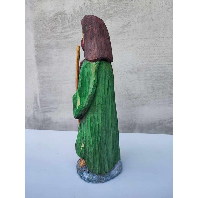 Saint Christopher Wooden Figure, 1960s-1970s For Sale - Image 8 of 10