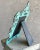 Circa 1980 Baroque-Style Verdigris & Gilt Acanthus Leaf Cast Iron Easel Back Picture Frame For Sale - Image 11 of 12
