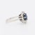 Natural Sapphire and Diamond Daisy Ring, Size 5.75 For Sale - Image 4 of 4