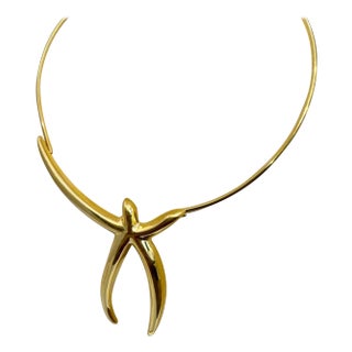 Tiffany & Co Elsa Peretti Vintage Choker/ Necklace, 18K Yellow Gold 49 gm For Sale