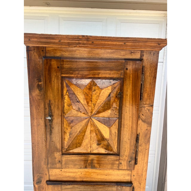 French 18th Century Louis XIII Walnut "Diamond Shape" Cabinet For Sale - Image 4 of 12