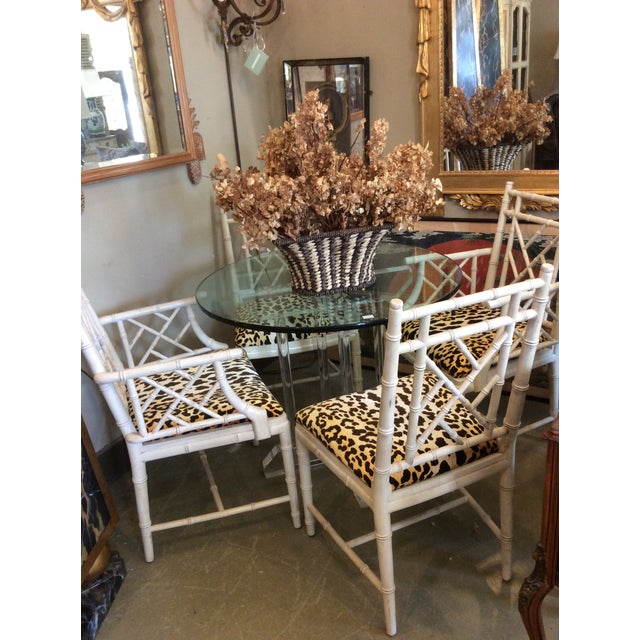 Faux Bamboo Dining Chair Set of 4 Chairish