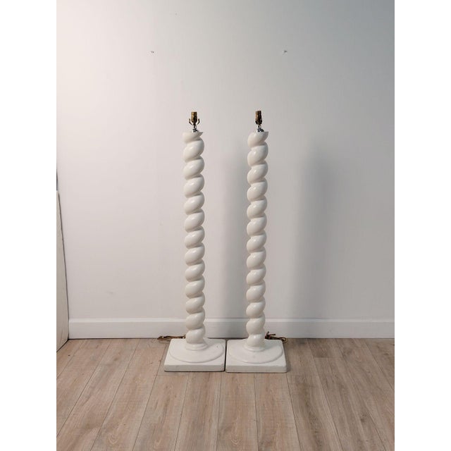 A pair of Michael Taylor–style floor lamps, circa 2000.