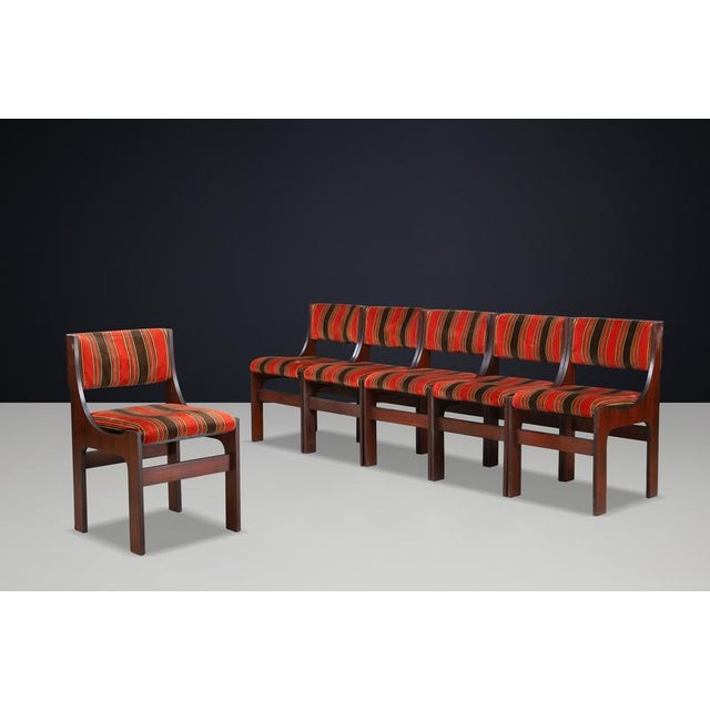 Exceptional set of six Model 273 dining chairs, designed by Franco Asnaghi for Asnaghi, Italy, 1966. These distinctive...