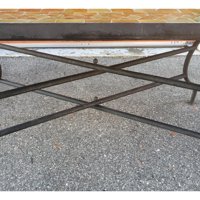 2020s 60" Handmade Rectangular Moroccan Mosaic Table in Tamegrout Green For Sale - Image 5 of 8