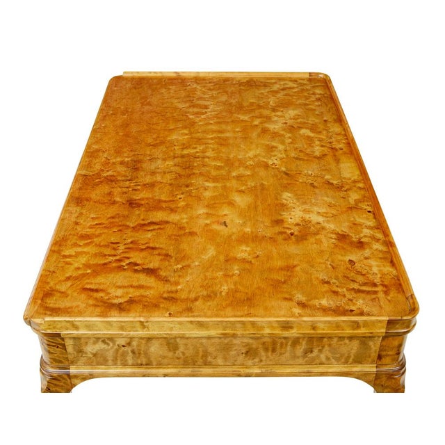 Antique Swedish Birch Writing Desk, 1910 For Sale - Image 9 of 11