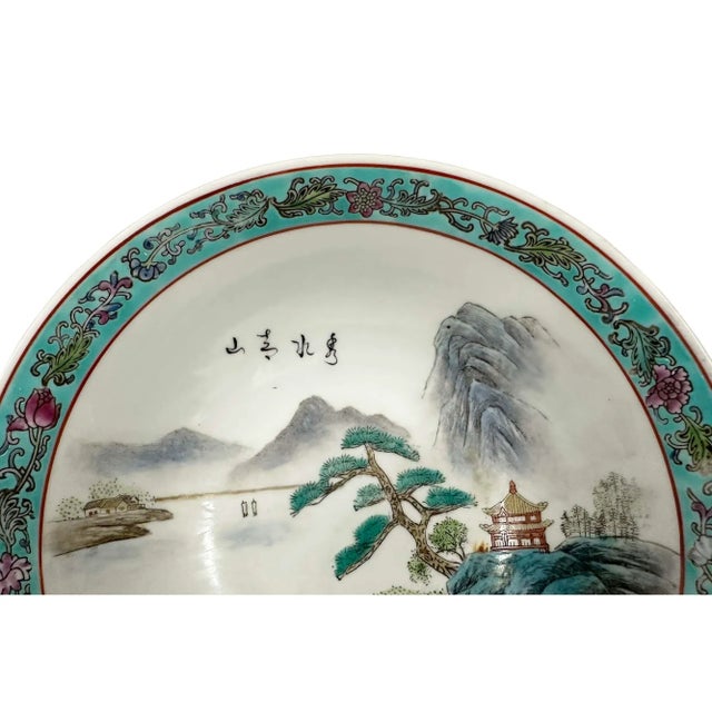Chinese Mid 20th-Century Chinese Famille Rose Porcelain Bowl For Sale - Image 3 of 9