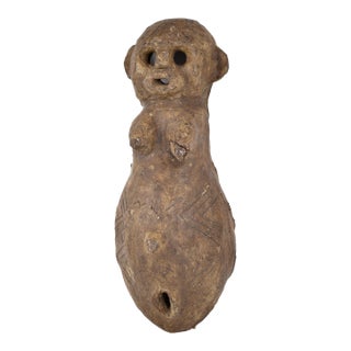 Early 20th Century Makonde Njorowe Pregnant Belly Mask with Face Tanzania For Sale
