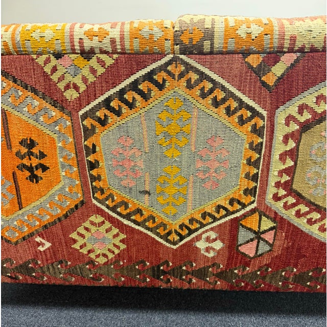 English George Smith Hand Woven Kilim Sofa For Sale - Image 9 of 12