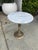 Mid 20th Century Vintage Pierced Brass Pedestal Side Table With Marble Top For Sale - Image 5 of 13