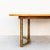 Mastercraft Restored 1970s Burl & Brass Mastercraft Dining Table With Two Leaves, Attributed For Sale - Image 4 of 13
