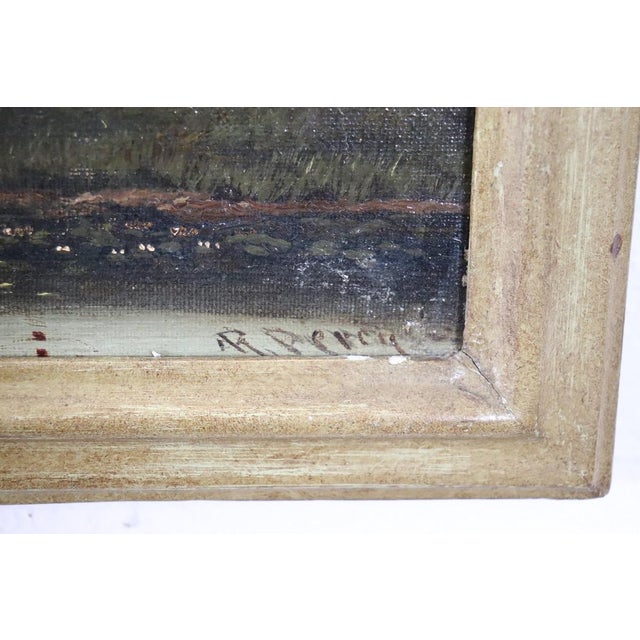 English Landscape, Oil Painting on Canvas, Late 19th Century, Framed For Sale - Image 7 of 9