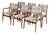 Set of 6 Teak Dining Chairs Vintage Mid-Century Modern Wood Chairs For Sale