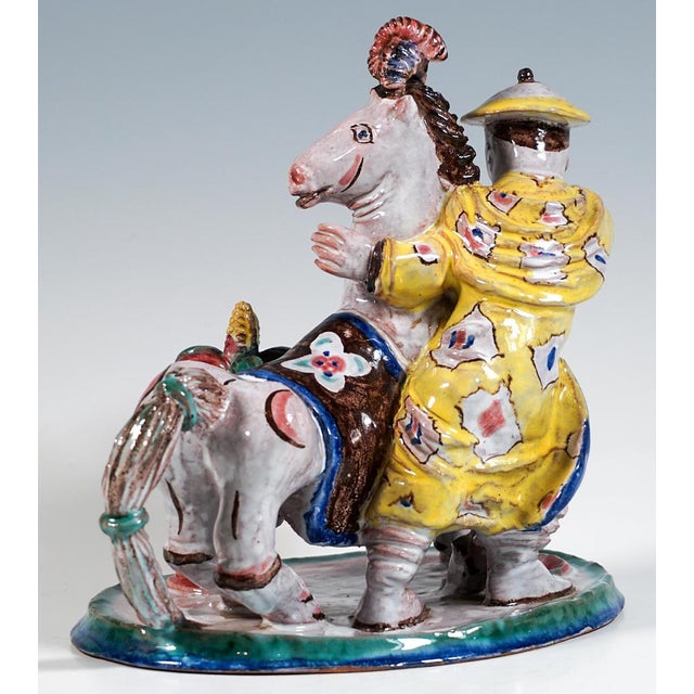 Chinese with Horse Figurine by Susi Singer, 1920 For Sale - Image 4 of 8