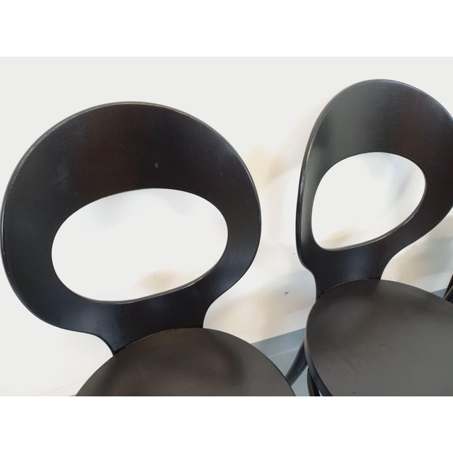 Vintage Mouette Chairs in Black Wood from Baumann, 1960s, Set of 4 For Sale - Image 14 of 18