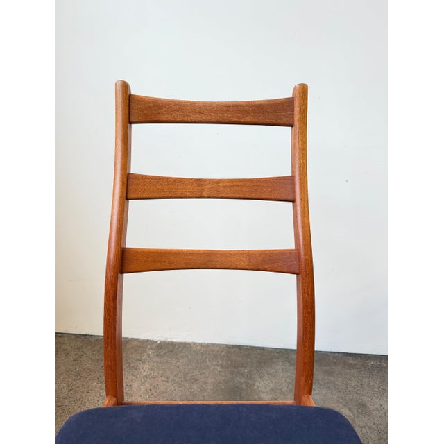 Brown Norwegian Teak Ladderback Dining Chairs - Set of 6 For Sale - Image 8 of 10