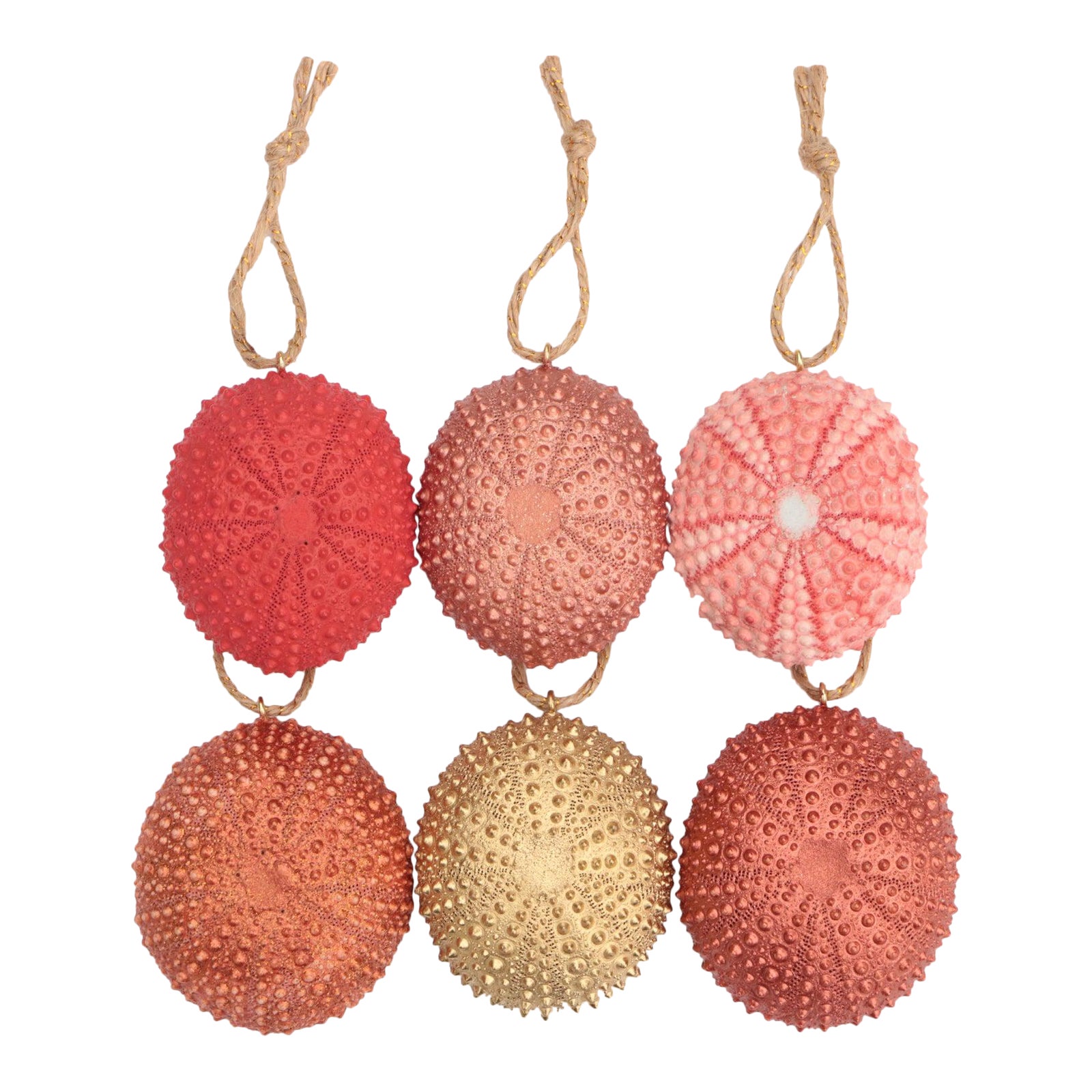 Coral Christmas Ornaments 