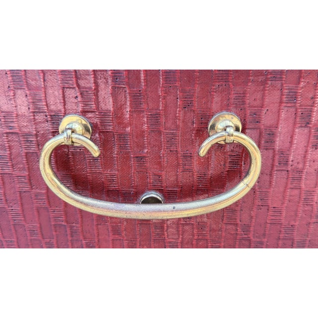 1980s Baker Furniture Asian Ming Style Grasscloth Chest For Sale - Image 9 of 13