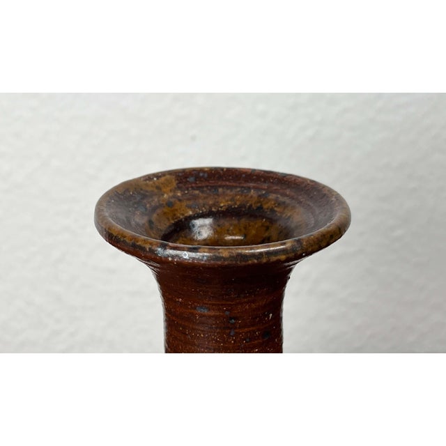 Mid-Century Modern Danish Studio Pottery Candleholders by Tue Poulsen for Tue Keramik, 1960s, Set of 2 For Sale - Image 5 of 18