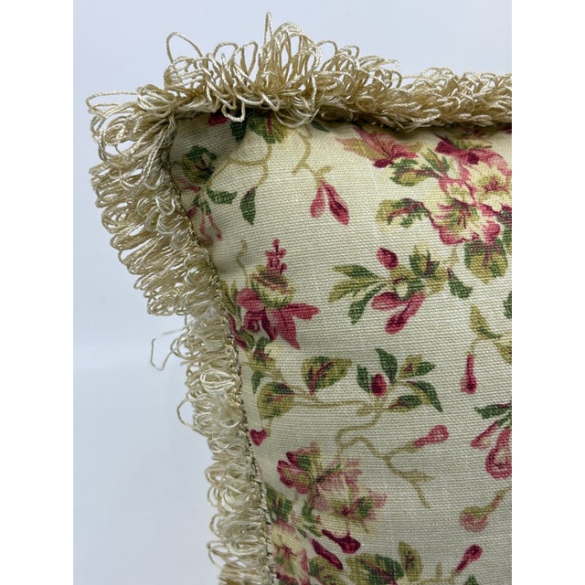 Traditional Vintage Floral Bow Wrapped Decorative Pillow For Sale - Image 3 of 12