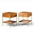 Paul McCobb Model 8714 Mid Century Mahogany, Brass and Cane Nightstands - Pair Each nightstand measures: 20 wide x 20 deep...