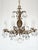 Antique 8 Light Petite Shimmering Pineapple Brass Cut Lead Glass Chandelier~ Rewired ~ Restored ~ Rejuvenated ~ Ready to Hang ~ For Sale - Image 10 of 12