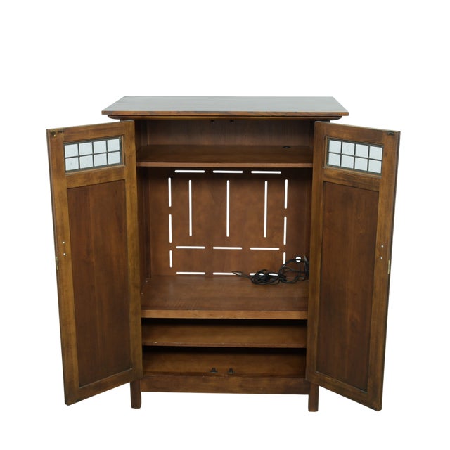 Crate & Barrel Vintage Crate & Barrel Mission Style Tv Cabinet For Sale - Image 4 of 14