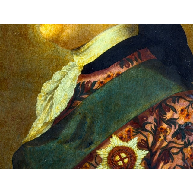Wood 18th Century King George III Reverse-Painted Mezzotint on Glass After Jeremiah Meyer Ra, Engraved by Richard Purcell, London For Sale - Image 7 of 18