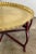 Vintage Scalloped Brass Tray Table With Collapsible Wood Base For Sale - Image 9 of 12