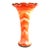 Vintage Murano Style Orange and White Swirled Swung Vase For Sale