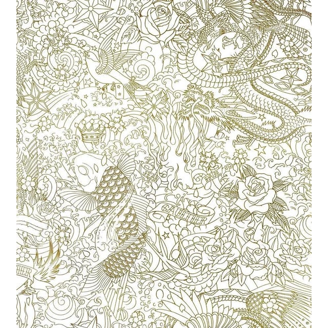 Jean Paul Gaultier for The House of Scalamandr�� Horimono Wallcovering, Or For Sale