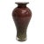 Oxblood Red and Gold Art Glass Vase For Sale
