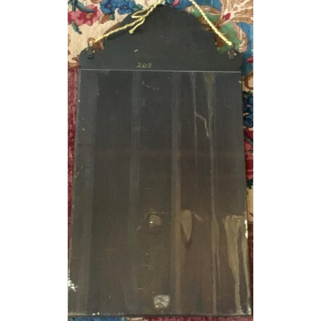 Vintage Hand-Painted Floral Mirror With Scalloped Crest | Romantic Cottage Wall Mirror | French Country Style For Sale In Chicago - Image 6 of 6