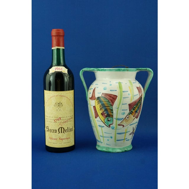 Wall-Mounted Majolica Ceramic Planter with Fish by Vincenzo Solimene for C.A.S. Vietri, Italy, 1890s For Sale - Image 5 of 16