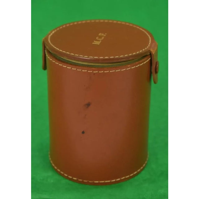 1950s Mark Cross Tube Dice Gaming Set in Leather Case For Sale - Image 5 of 12