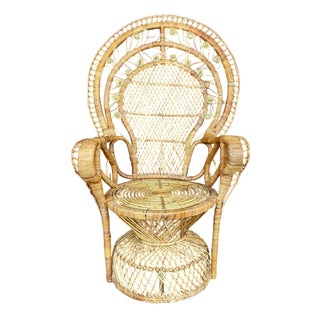 Vintage Rattan Peacock Chair For Sale