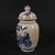 Chinoiserie Chinoiserie Crackle Glaze Blue White Guigu Descending Mountain Figural Ginger Jar For Sale - Image 3 of 9