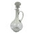 Vintage 1980s Etched Crystal Grape Vine Wine Decanter With Handle & Ball Stopper For Sale