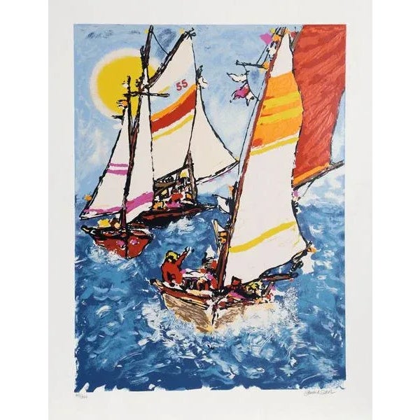 Artist: Edward Sokol, American Title: Full Sails Medium: Serigraph, signed and numbered in pencil Edition: 47/300 Image...
