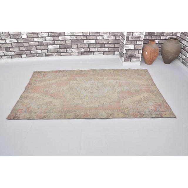 1960s Handmade wool and cotton rug in Turkish Anatolian Small Rug, Vintage Doormat Rug, Turkish Decorative Rug, Handmade...